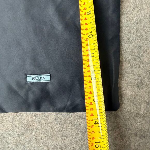 Authentic Prada Logo Black Dust Bag Drawstring Storage Protection 13.5"x8.5" - Picture 6 of 6
